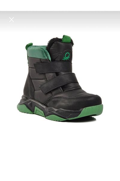 Benetton ® |   BN-50050 - 3256 ΜΑΥΡΟ Πράσινο -Παιδικές Μπότες