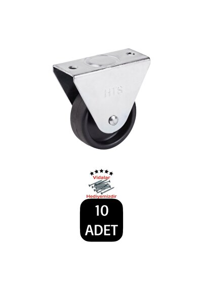 BlackBird Home Sabit 50'lik Masa Dolap Sehpa Raf Mobilya Tekeri 10 Adet