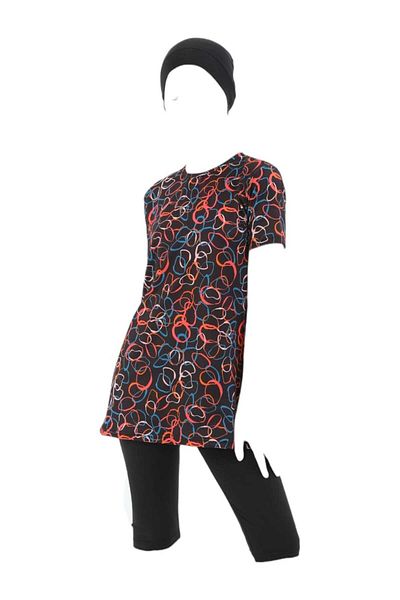 Tezzgelsin Girl's Short Sleeve Hijab Swimsuit