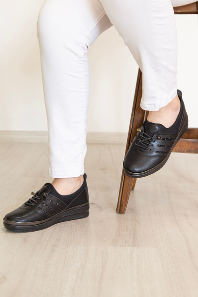 Ewen Tomm Pantofi de balerină ortopedici Daily Soft pentru femei, perforați c...