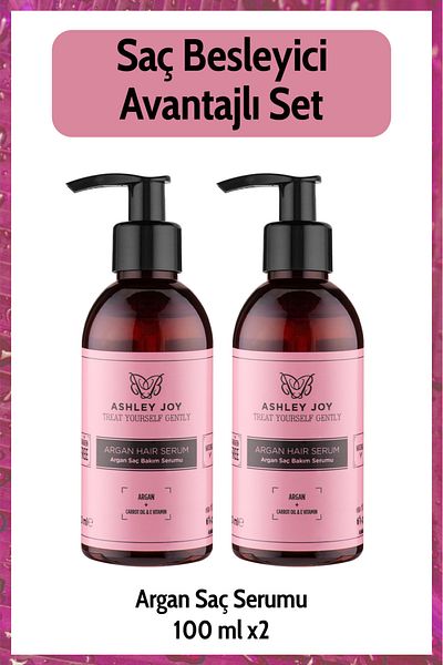 ASHLEY JOY Argan Oil Containing - Repairing and Nourishing Special Hair Care Serum for Dry and Damaged Hair Ends 100 ml