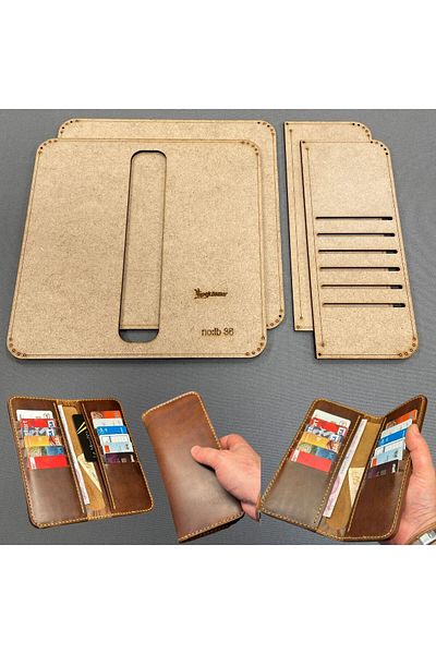 ipekbazaar ib36 Leather Hobby Wallet Mold, 4 Piece Mold, ib36