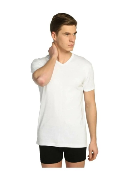 Tutku Мъжка тениска с V-образно деколте Ribana, 3 броя в пакет