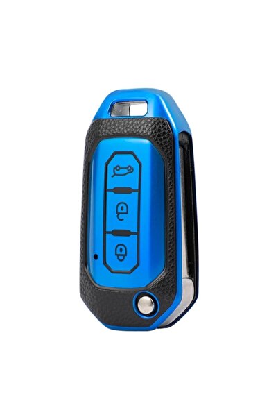 AYCANSTORE Husă TPU pentru telecomandă Ford Switchblade cu 3 butoane (albastru)