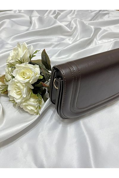 RUSTİKKREASYON Платнена чанта за през рамо с калъф, цвят Горчиво кафе - Черно