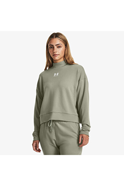 Under Armour Rival Terry Mock Kadın Yeşil Günlük Sweatshirt