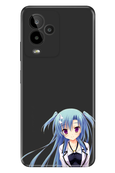 General Mobile GM 24 Pro Uyumlu Kılıf Kapak Silikon Resimli Mavi Anime Kız