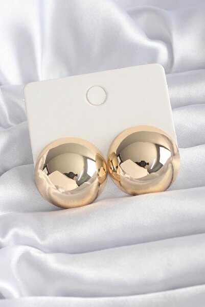 Ervalina Yarım Küre Figür Çift Küpe Altın Rengi 1420