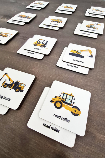 metafortoys Ahşap İş Makineleri Eşleştirme Kartları