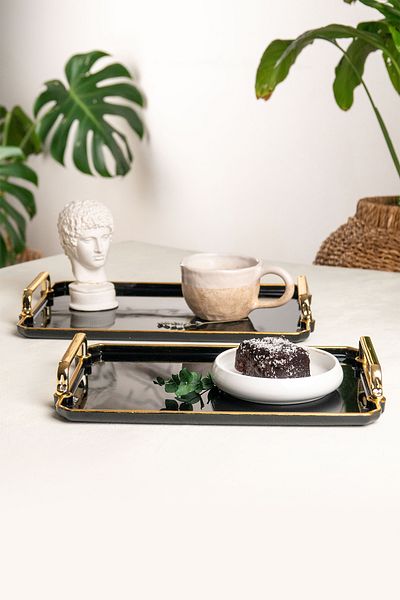 netteucuzluk 2-Piece Tray Home Decoration Tableware Kitchen