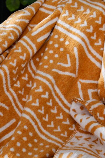 Lolavien Joy Double Cotton Blanket 200X220Cm - Yellow