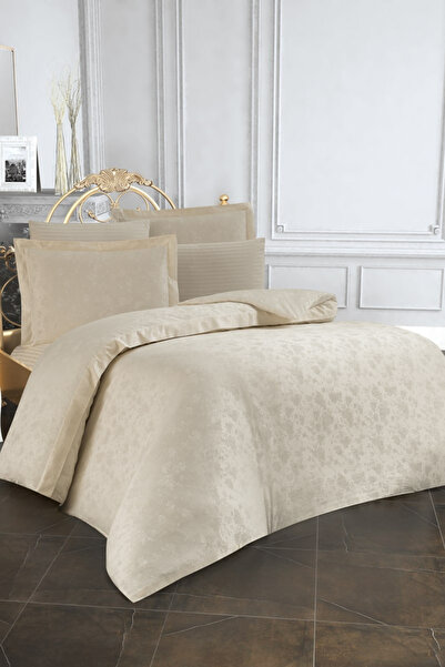 Finezza Σετ Παπλωματοθήκης Rita Bamboo Jacquard Fabric Cream Διπλό Σετ Παπλωμ...