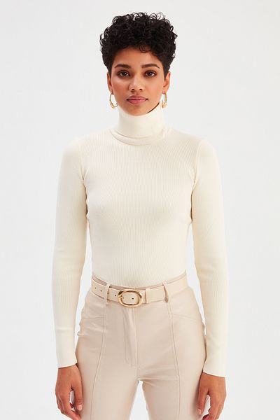 Sateen Full Fisherman's Knitwear - Ecru