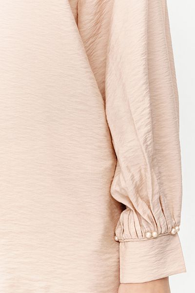 Trendyol Modest Powder Aerobin Pearl Detailed Stylish Woven Linen Look Tunic TCTSS24UK00010