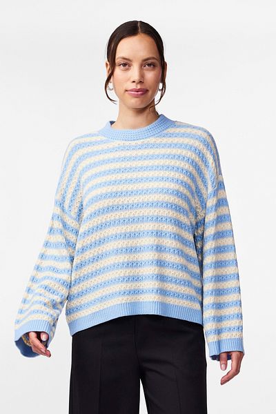 YAS. YASBLUES LS KNIT PULLOVER S
