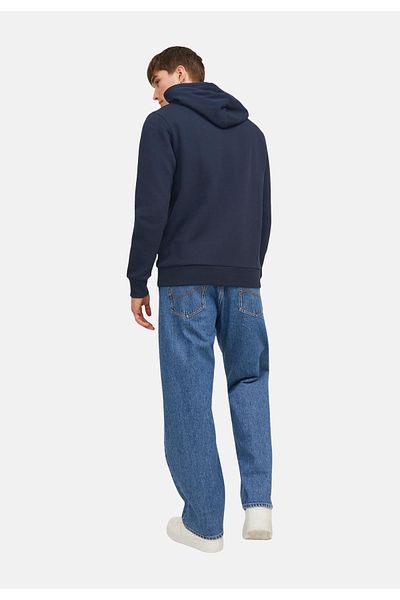 Jack & Jones Kapuzenpullover CORP LOGO Hoodie mit Tunnelzug, Kängurutasche und Label-Print