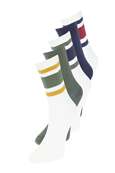 Trendyol Collection Pamut csíkos 5 csomag – Középiskolai és teniszzokni TMNSS24CO00010