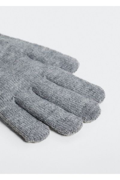 MANGO Man Light Gray Men Adult Gloves37015902
