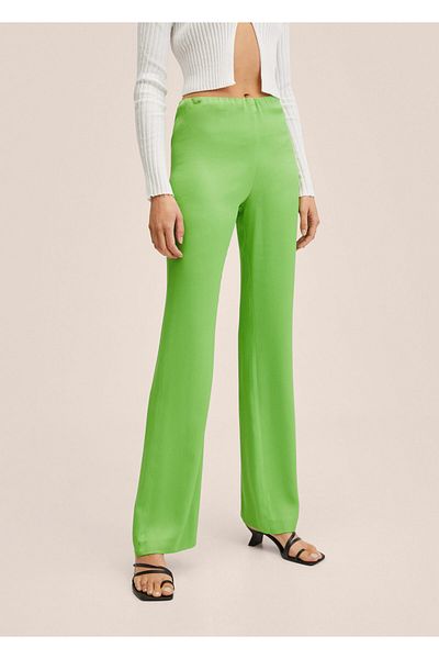 MANGO Woman Pantaloni verzi de damă 27066333