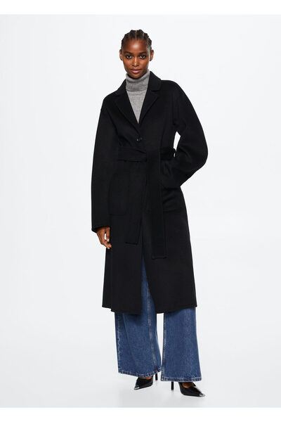 MANGO Woman Palton negru de damă37005543