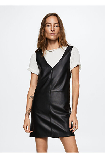 MANGO Woman Siyah Kadın Elbise  37075129