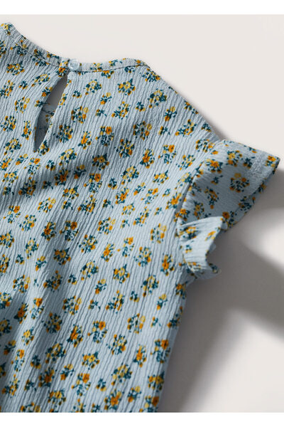 MANGO Baby Kız Bebek Gök mavisi T-Shirt