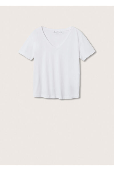 MANGO Woman Beyaz Kadın T-Shirt  37000007