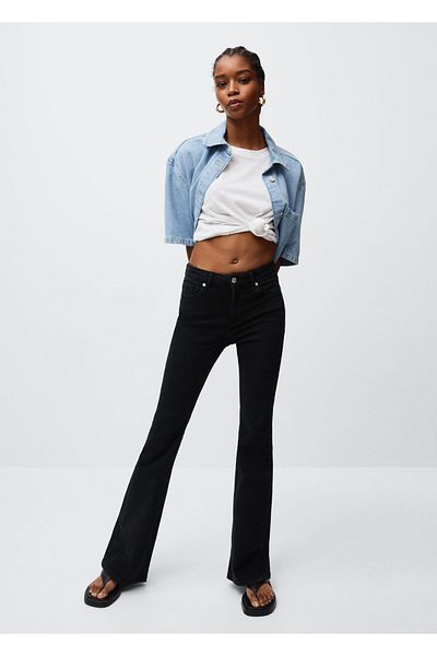 MANGO Woman Women's Black denim Pants