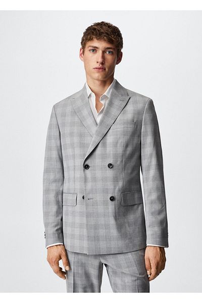 MANGO Man Gray Men's Blazer Jacket37050026