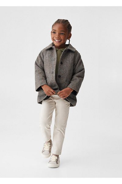 MANGO Kids Gray Baby Girl Overcoat37015912