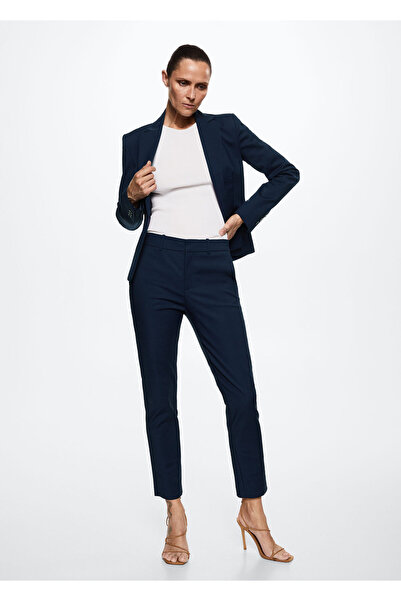 MANGO Woman Γυναικείο παντελόνι έντονο μπλε