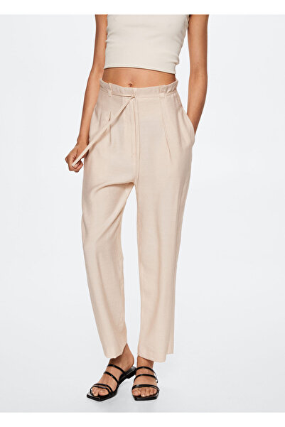 MANGO Woman Natürel Kadın Yetişkin Pantolon  37084011