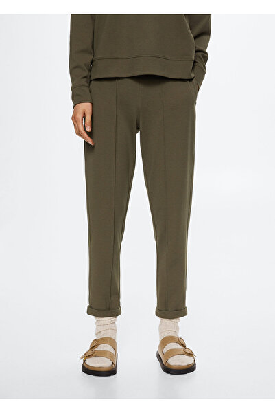 MANGO Haki Kadın Pantolon 37043841