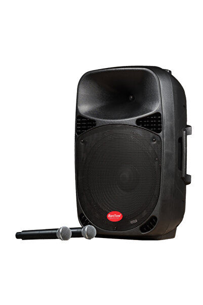 Baretone Max-12mhwr Taşınabilir Hoparlör,2 Xkablosuz Mikrofon,mp3,bt