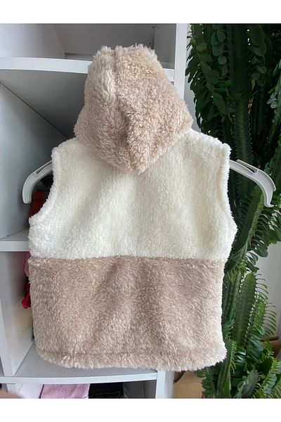 Pearls Tekstil Hooded Plush Baby and Kids Vest
