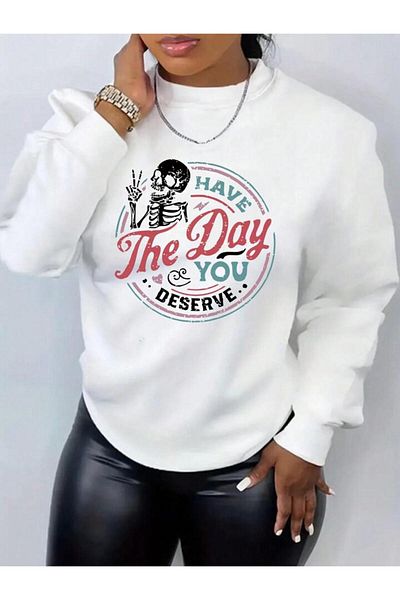 Khione Φούτερ με κουκούλα Unisex Theday Printed Oversize