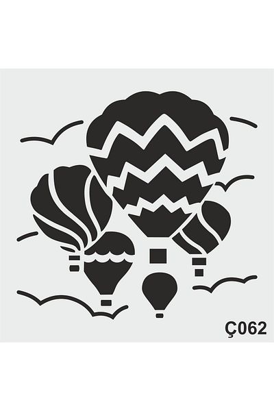 STENCİLTASARIM Stencil Design Ç062 Balloon, Children's Wall Wooden Painting Pattern Mold