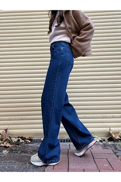 Gofeel Harajuku Y2k Blue Baggy Washed Jean Street