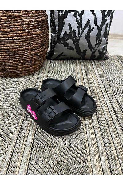 Behtah Kundura Figured Double Buckle Anatomical High Sole Ultra Light Anti-Slip Beach Pool Daily Slippers