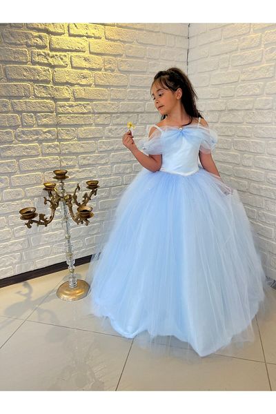 black white wedding Costum Albastru Printesa Cenusareasa pentru femei