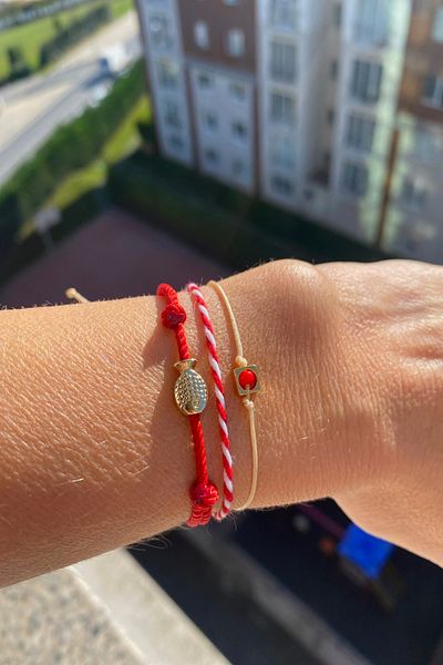 Shepidi 3-Piece Fish Figured Red String Martentica Lucky Bracelet