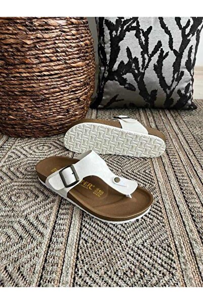 Behtah Kundura Unisex Orthopedic Cork Sole Comfort Model Flip Flops Daily Comfortable Outdoor Indoor Slippers