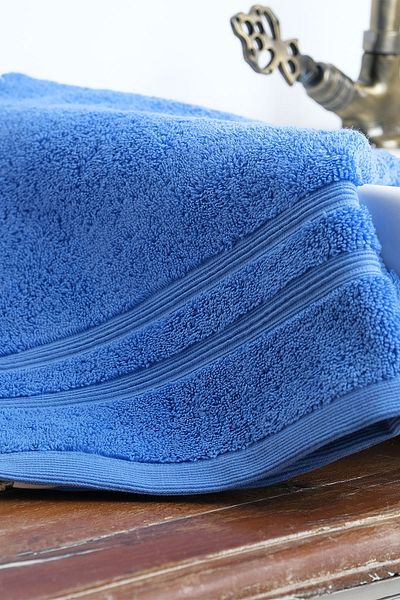 TURKİSH TOWELS Εξαιρετικά μαλακές 100% βαμβακερές μπλε τουρκικές πετσέτες - πετσέτα χεριών και προσώπου 50x70