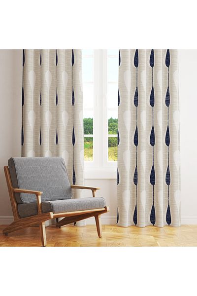 MUN HOME Ψηφιακή τυπωμένη κουρτίνα σκηνικού μονόφυλλο 140 x 260 cm με ραμμένες άκρες