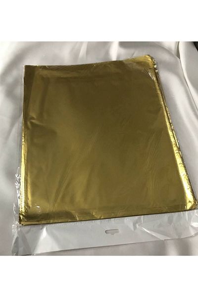 bisaccia 20x25 CM - 1 Pack (50 PCS) Gold Color THICK GIFT PACKAGE METALLISED GOLD Bag with Tape