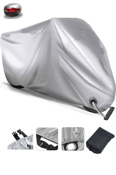 AUTOLION Falcon Sport 100 Lux رمادي دراجة نارية القماش المشمع حقيبة خلفية متو...
