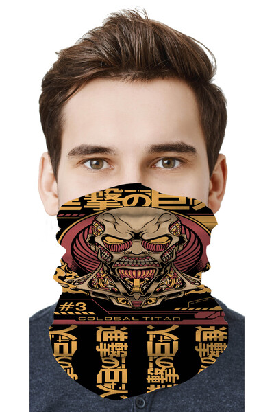 TEEMOOD PIRATE PARROT ATTACK ON TITAN Anime Manga Motor Cycling Face Mask Ban...