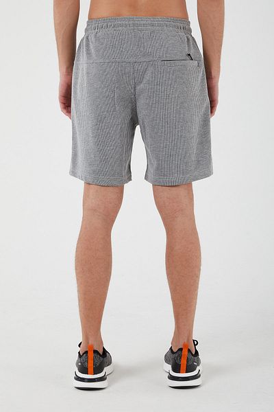 UNIQROY Men's Shorts Gray Regular Fit Flexible Waisted Zippered Side and Back Pocket