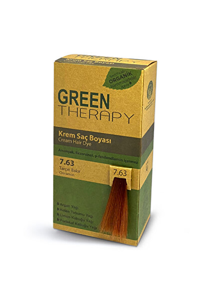 Green Therapy Cream Hair Dye 7.63 Cinnamon Copper N.Beauty147