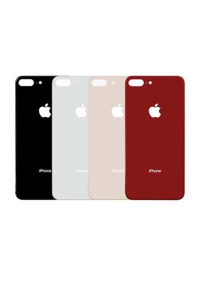 Basriko iPhone 8 Plus Arka Kapak Pil Kapağı Cam Ürün BEYAZ RENK